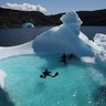 Iceberg diving in Disko Bay